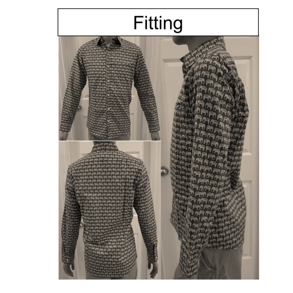 Black Button-up Shirt with Cherry Print - Picture 3 of 3